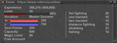 Signature for player Emes