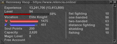 Signature for player Hennessy Vsop