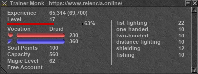 Signature for player Trainer Monk